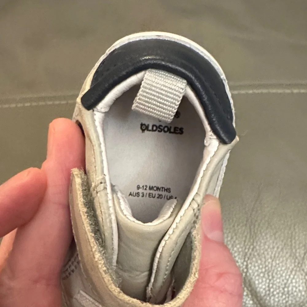 Old Soles Beige and Navy Kids Sneakers